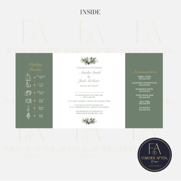 Gate Fold Invite : Product code GF001