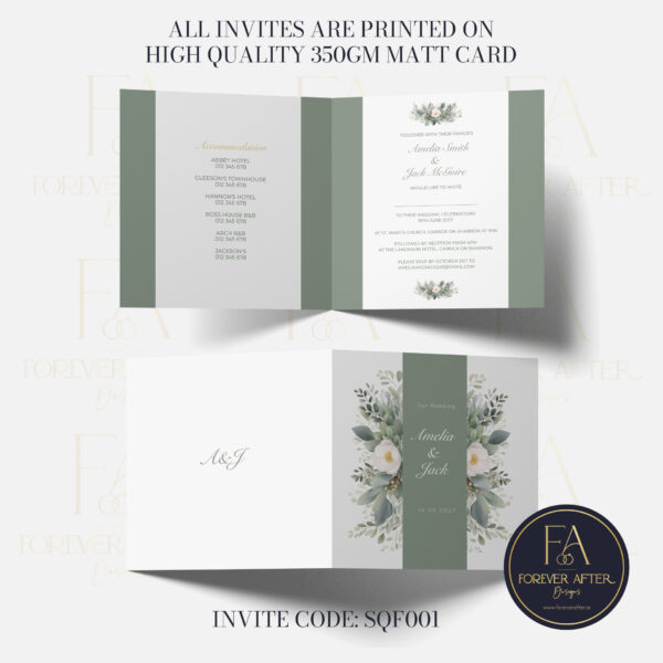 Design 1 SQUAREFOLD Website Pictures-01 Square Fold Invite : Product code SQF001