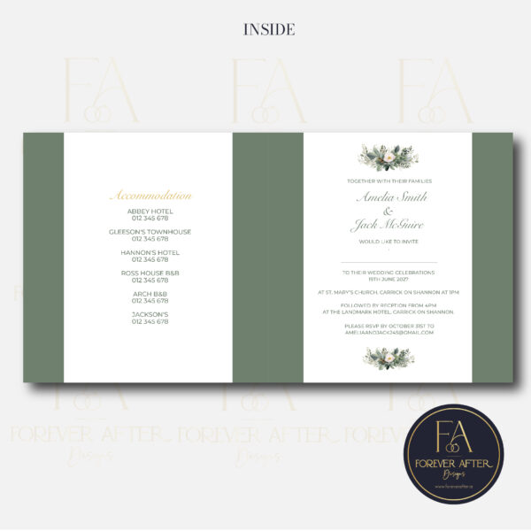 Design 1 SQUAREFOLD Website Pictures-03 Square Fold Invite : Product code SQF001