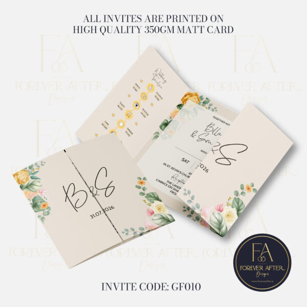 Gate Fold Invite : Product code GF010