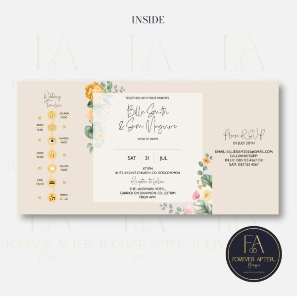 Gate Fold Invite : Product code GF010