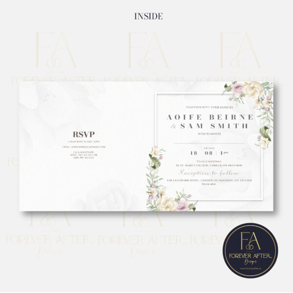 Square Fold Invite : Product code SQF011