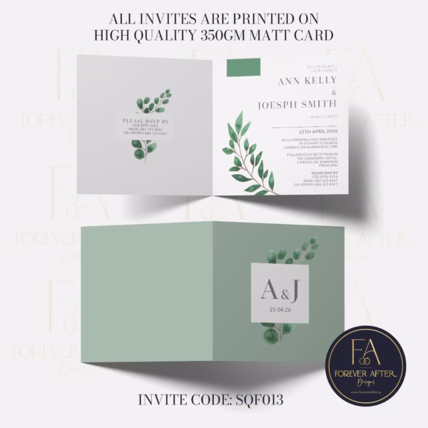 Design 13 SQUAREFOLD Website Pictures-01 Square Fold Invite : Product code SQF013
