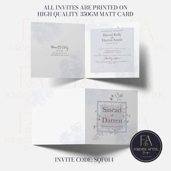 Square Fold Invite : Product code SQF014