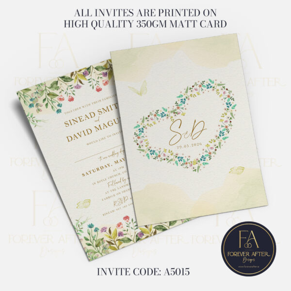 A5 Invite : Product code A5015