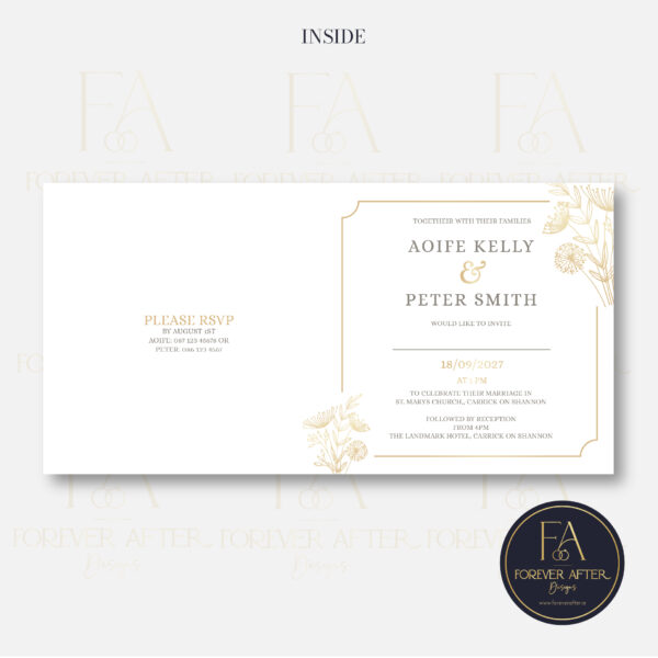 Square Fold Invite : Product code SQF016