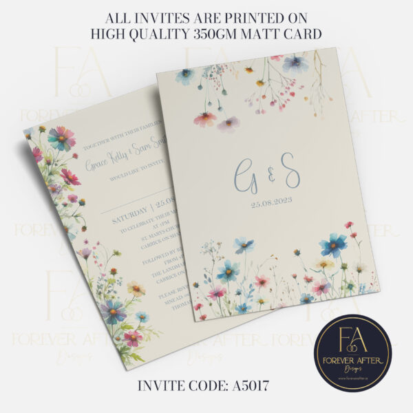 A5 Invite : Product code A5017