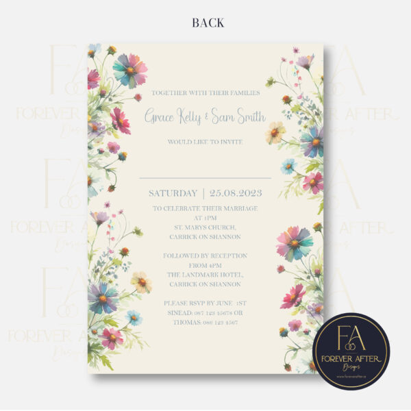 A5 Invite : Product code A5017