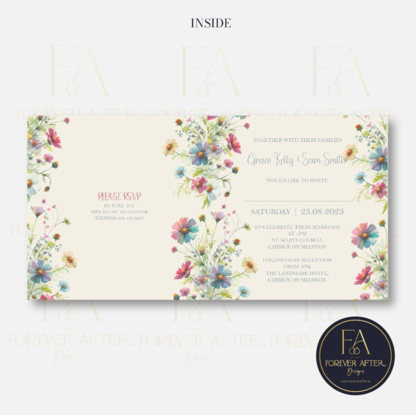 Square Fold Invite : Product code SQF017