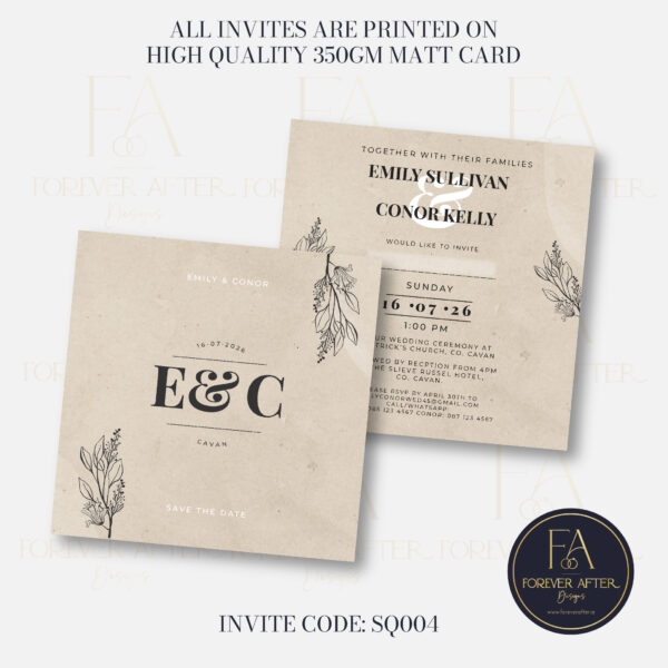 Design 4 SQUARE Website Pictures-01 Square Invite : Product code SQ004