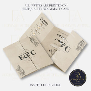 Gate Fold Invite : Product code GF004