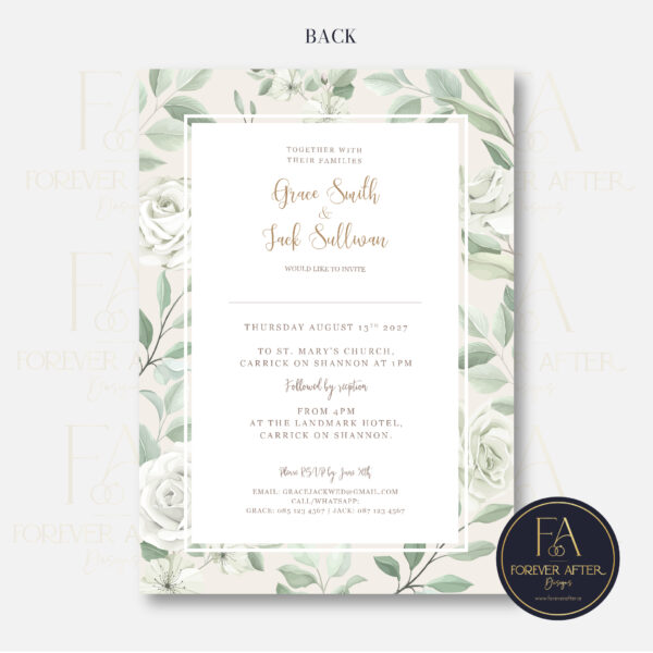 A5 Invite : Product code A5006