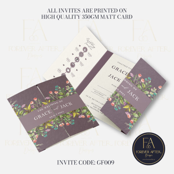 Gate Fold Invite : Product code GF009